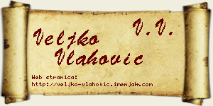 Veljko Vlahović vizit kartica